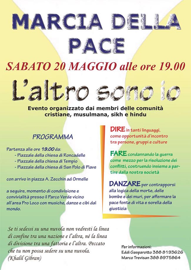 Locandina della Marcia della Pace 2017