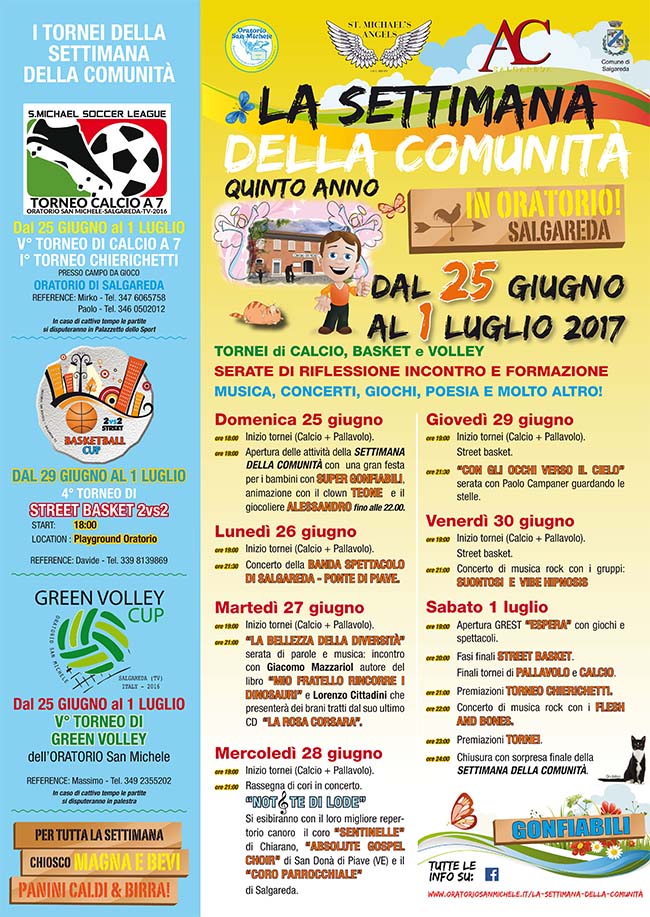 Locandina della Settimana della Comunità 2017 della parrocchia di Salgareda