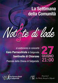 Locandina de La Settimana della Comunità 2018 di mercoledì 27 giugno 2018