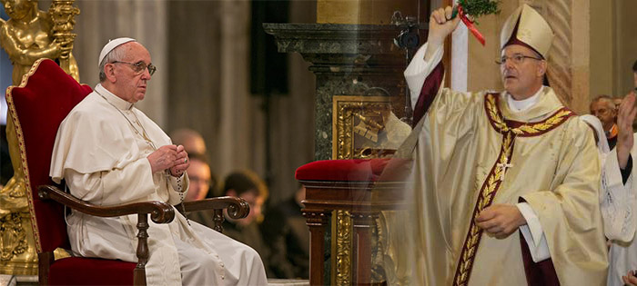 La foto di Papa Francesco e del vescovo Michele Tomasi