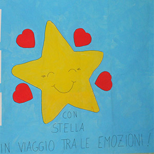 Foto di un cartellone di un laboratorio della scuola d'infanzia A. M. Croce della parrocchia di salgareda